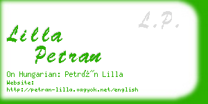 lilla petran business card